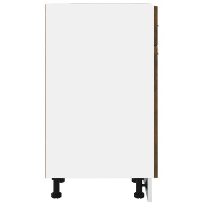 Долен шкаф с чекмеджета "Lyon", опушен дъб, 30x46x81,5 см, инженерно дърво