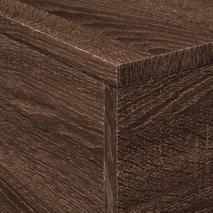 Маса за кафе с LED осветление, кафяв дъб, 50x50x40 см