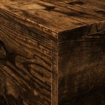 Маса за кафе с LED осветление, опушен дъб, 50x50x40 см