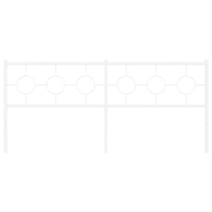 Метална табла за глава, бяла, 200 см