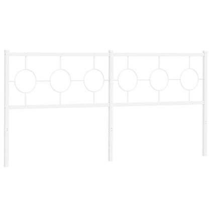 Метална табла за глава, бяла, 180 см