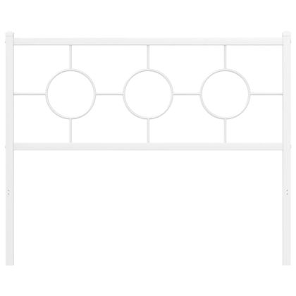 Метална табла за глава, бяла, 107 см