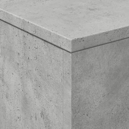 Маса за кафе с LED осветление, бетонно сива, 50x50x40 см