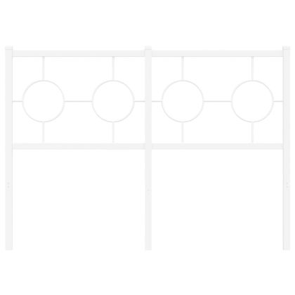 Метална табла за глава, бяла, 120 см