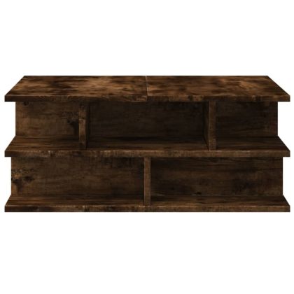 Кафе маса, опушен дъб, 70x70x29 см, инженерно дърво