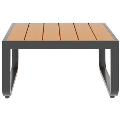 Градински ъглов комплект с възглавници, 4 части, алуминий и WPC