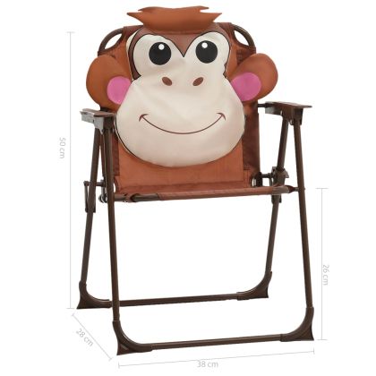 Детски градински бистро комплект от 3 части, с чадър, кафяв