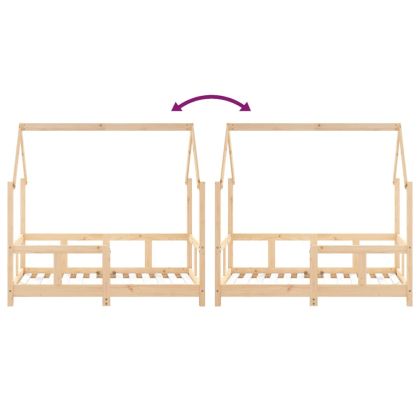 Рамка за детско легло, 70x140 см, масивна борова дървесина
