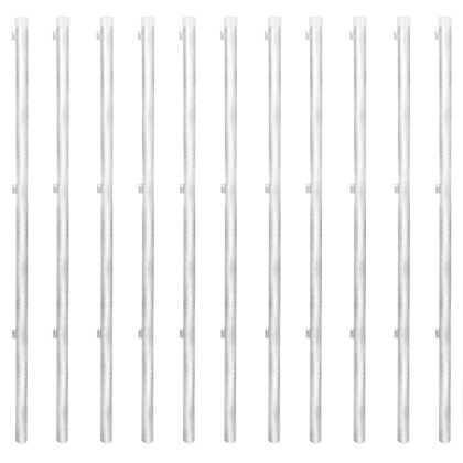 Оградна мрежа с колове поцинкована стомана 25x1,25 м сребриста