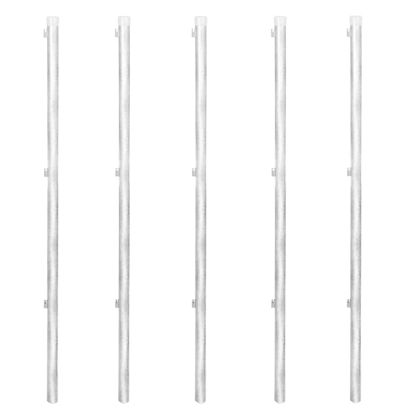 Оградна мрежа с колове и клинове поцинкована стомана 15x0,8 м