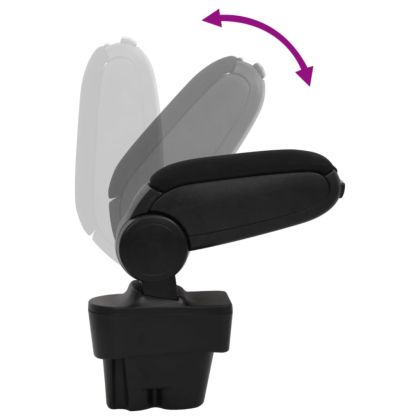 Подлакътник за кола черен 12x36x(33,5-48) см ABS