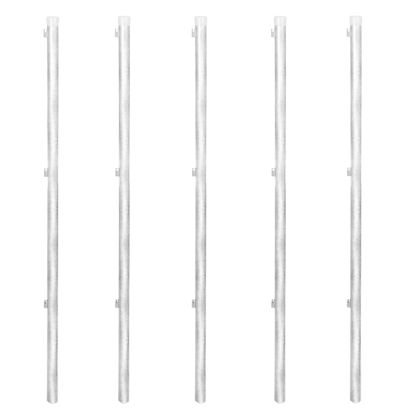 Оградна мрежа с колове и клинове поцинкована стомана 15x1,5 м