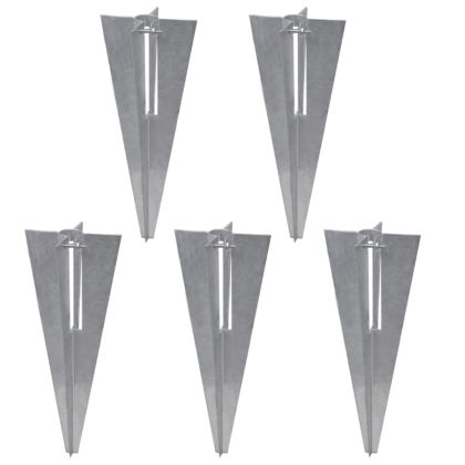 Оградна мрежа с колове и клинове поцинкована стомана 15x1,5 м