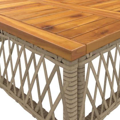 Градински диван с възглавници, 2 части, бежов полиратан