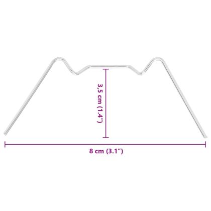 Щипки за оранжерии 100 бр W тип поцинкована стомана