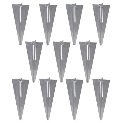 Оградна мрежа с колове и клинове поцинкована стомана 25x1,25 м