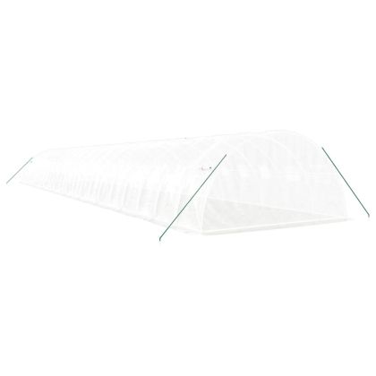 Оранжерия със стоманена рамка бяла 80 м² 20x4x2 м