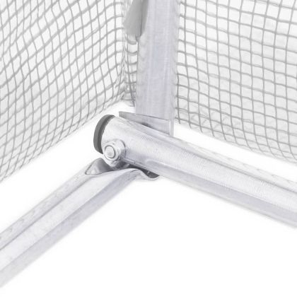 Оранжерия със стоманена рамка бяла 80 м² 20x4x2 м