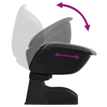 Подлакътник за кола черен 12x29x(32-46) см ABS