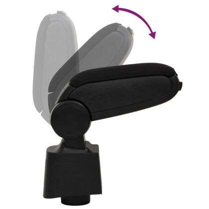 Подлакътник за кола черен 12x34x(35-47) см ABS