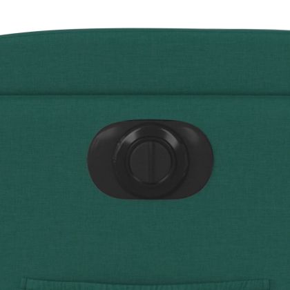 Електрически реклайнер стол, тъмнозелен, текстил