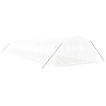 Оранжерия със стоманена рамка бяла 72 м² 18x4x2 м