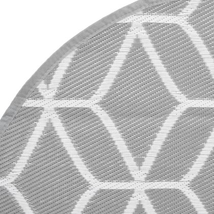Килим за открито, ARAKIL сив, Ø120 см, PP