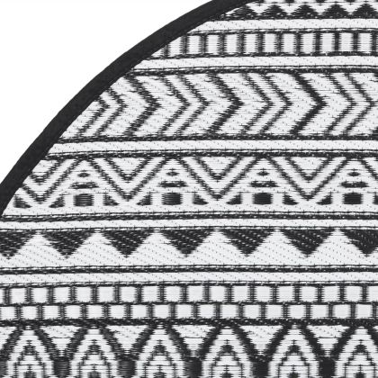 Килим за открито, ARAKIL черен, Ø120 см, PP