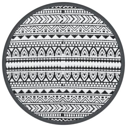Килим за открито, ARAKIL черен, Ø200 см, PP