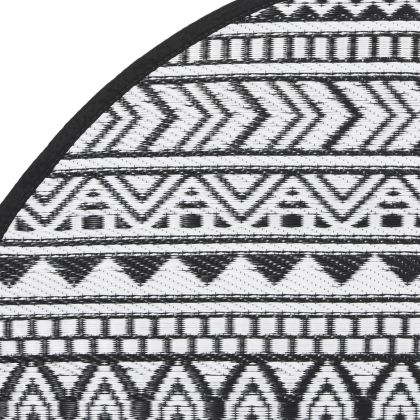 Килим за открито, ARAKIL черен, Ø200 см, PP