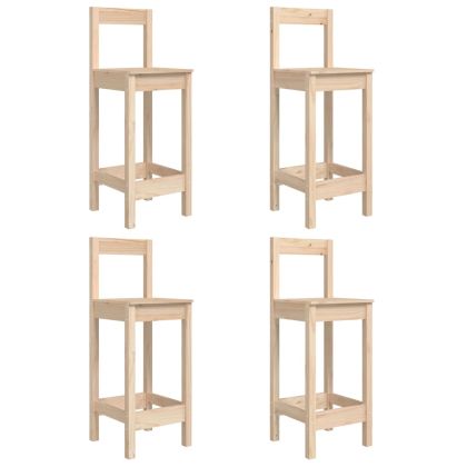 Градински бар комплект от 5 части, масивна борова дървесина