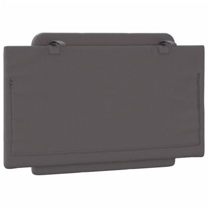 Мека табла за легло Zadar, сива, 80 см, изкуствена кожа