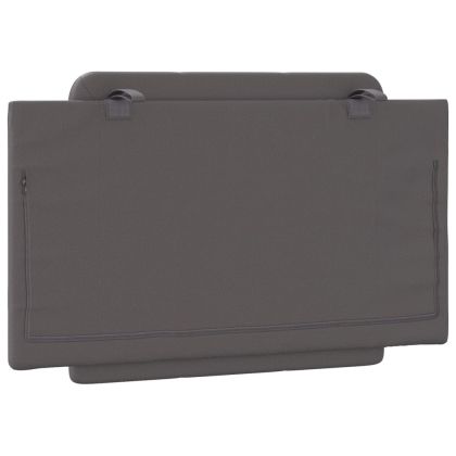 Мека табла за легло Zadar, сива, 90 см, изкуствена кожа