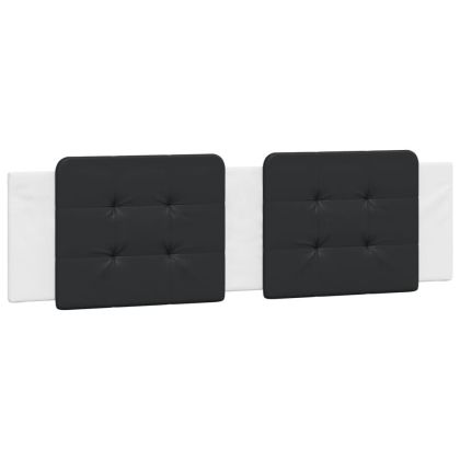 Мека табла за легло Zadar, черна и бяла, 180 см, изкуствена кожа