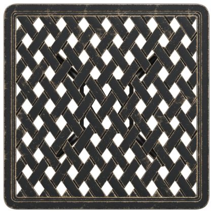 Градинска маса, бронз, 53x53x53 см, лят алуминий