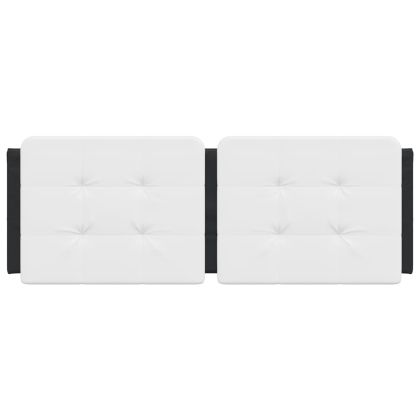 Мека табла за легло Zadar, бяла и черна, 140 см, изкуствена кожа