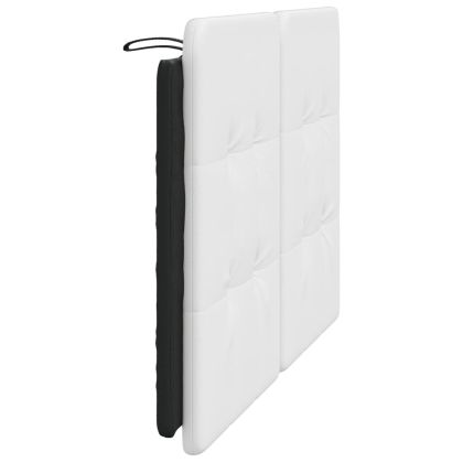 Мека табла за легло Zadar, бяла и черна, 140 см, изкуствена кожа