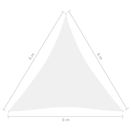 Платно-сенник, Оксфорд плат, триъгълно, 6x6x6 м, бяло