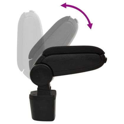 Подлакътник за кола черен 14,5x31,5x(30-48) см ABS