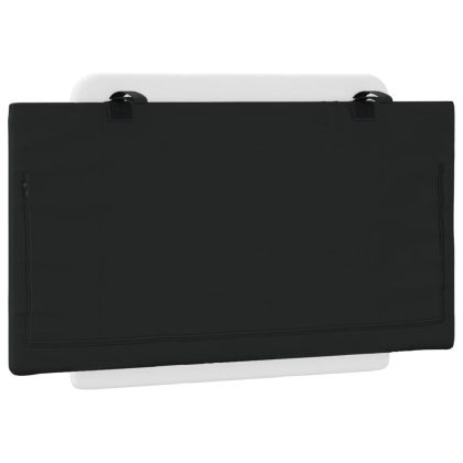 Мека табла за легло Zadar, бяла и черна, 80 см, изкуствена кожа