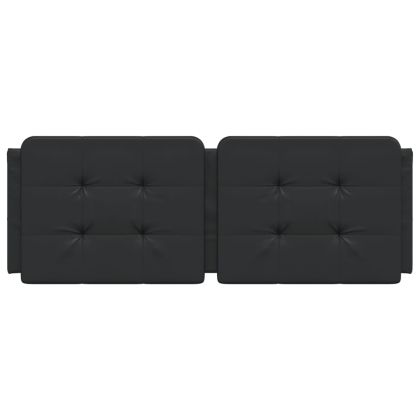 Мека табла за легло Zadar, черна, 140 см, изкуствена кожа