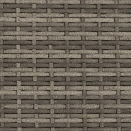 Шезлонг със сенник и възглавници, сив, полиратан