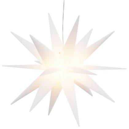 Коледна лампа с LED, сгъваема, бяла, 100 см