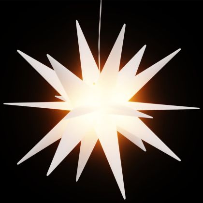 Коледна лампа с LED, сгъваема, бяла, 100 см