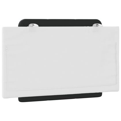 Мека табла за легло Zadar, черна и бяла, 90 см, изкуствена кожа