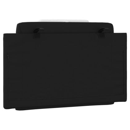 Мека табла за легло Viana, черна и бяла, 80 см, изкуствена кожа