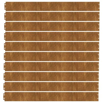 Градински кантове 10 бр 10x103 см гъвкави кортенова стомана