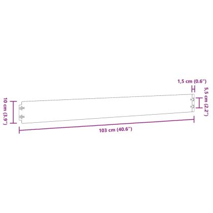 Градински кантове 10 бр 10x103 см гъвкави кортенова стомана