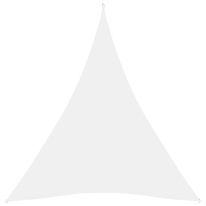 VidaXL Платно-сенник, Оксфорд плат, триъгълно, 5x7x7 м, бяло