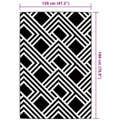 Килим за открито, ARAKIL сив, 120x180 см, PP